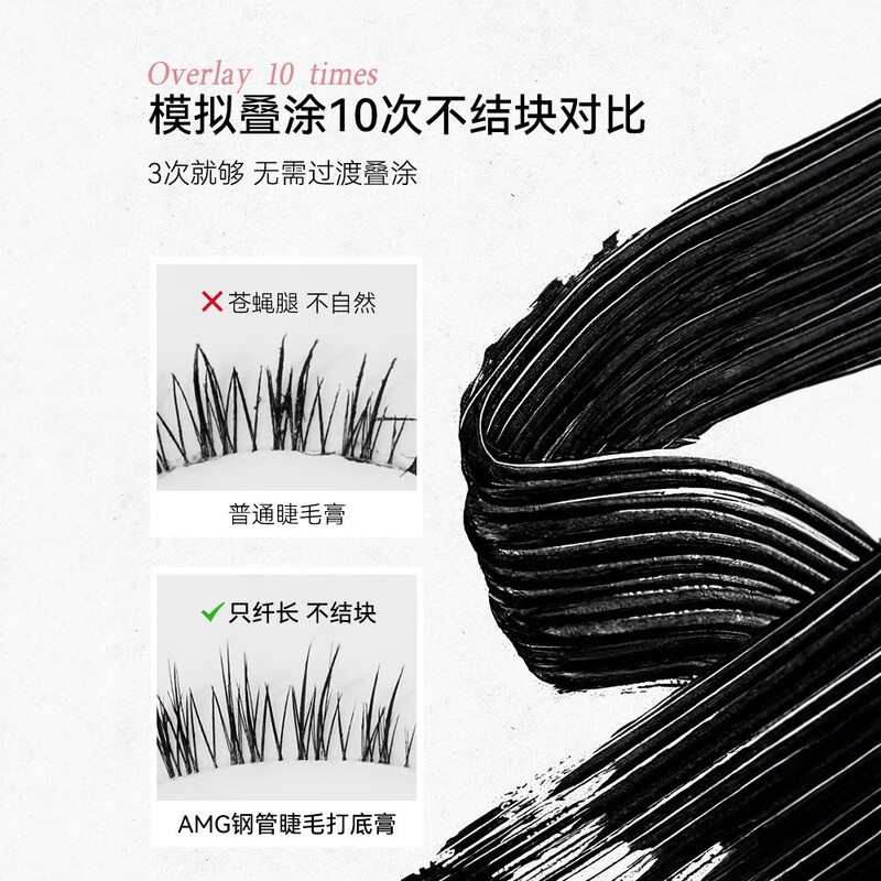 AOJN Eyelash Primer Primer Eyelashes Natural Sunflower Steel Tube Mascara Thick Threaded Waterproof Curl Women 1 Pack Primer + Thick 3.5g