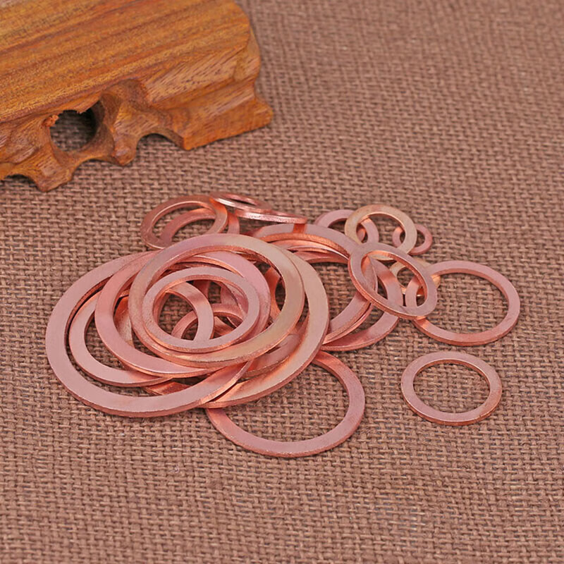 Peifan copper gasket marine watch flat gasket sealing ring copper metal screw sealing flat gasket 12*16*1 (50 pieces)