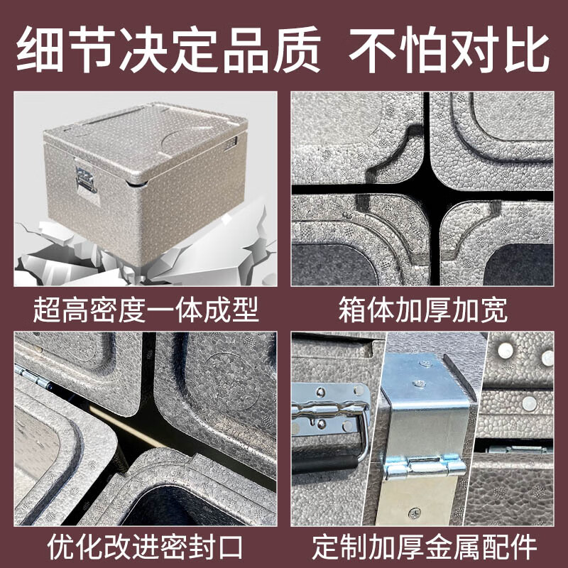 EPP food grade foam box large commercial fast food stall delivery refrigerated takeaway box 30L gray (bare box) 1