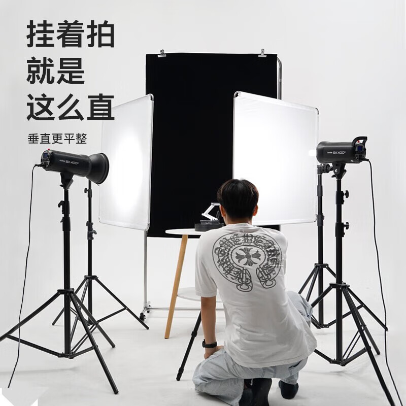 Lightweight era thickened non-woven photography cloth flocking light-absorbing cloth live broadcast shooting green screen still life portrait document keying cloth black velvet solid color curtain non-reflective studio live broadcast room background wall gray 3*2 meters
