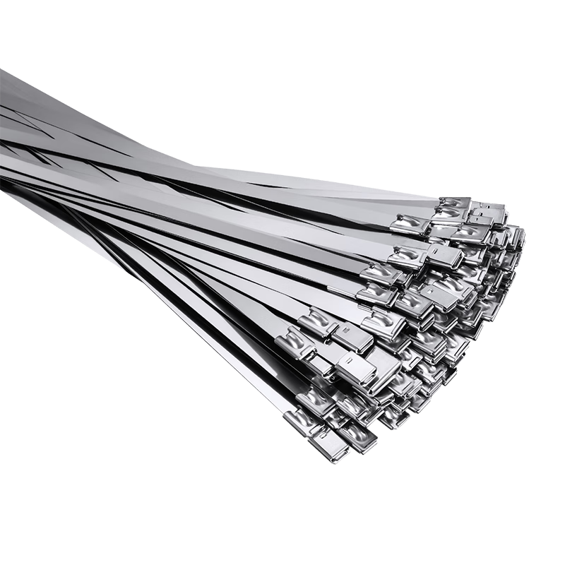 TYO 304 stainless steel cable ties, high strength, cold and high temperature resistance, pipe fixing, stainless steel cable ties, detachable, 4.6mm*150mm-100 pieces