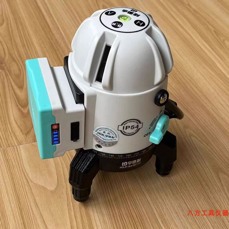 Hendry level 2-line green light high-precision strong light thin line ultra-bright outdoor dedicated 5-line laser flash 5-line green light - dual electric + 1 meter thickened tripod