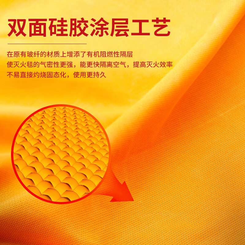 Firefighting national standard certified commercial kitchen household household emergency escape equipment flame retardant fireproof mat 1.5*1.5m silicone fire blanket national standard model