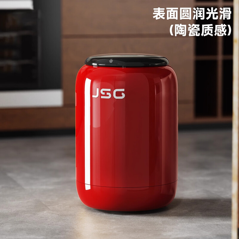 ASCOR kitchen special trash can 2026 new large capacity with lid household large size high-end living room bathroom ceramic jar - cream white push type 12L