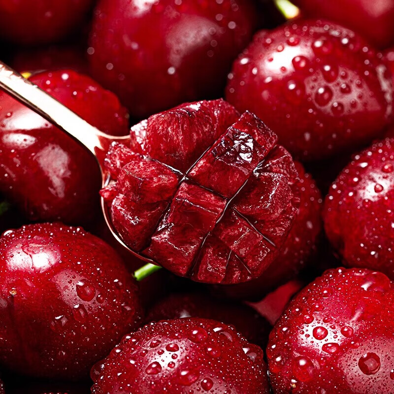 Ziyi imported cherries from Chile JD/SF Express next-day delivery to multiple places 3J4J optional cherry fruit gift box 4 catties (net weight) 5 catties in box gift box gift selection gold diamond gift level 4J Super Big Mac 32-34mm