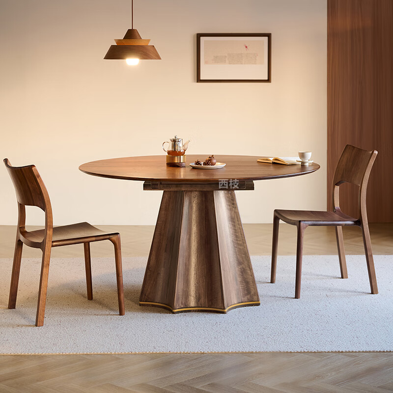 Xizhi North American black walnut modern minimalist home living room and dining room solid wood vertical cabinet large capacity side cabinet storage cabinet 1.35 meters single table