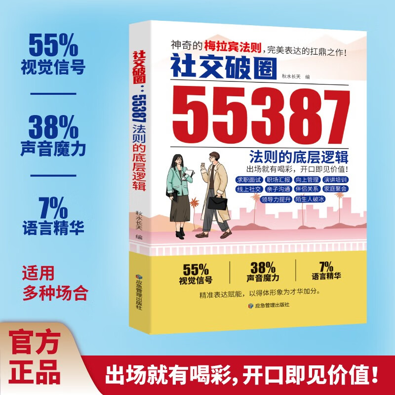The magical Merabine Law. The underlying logic of the 55387 Law of Breaking Social Circles. Learn to communicate emotions and express them correctly to improve social skills. The most successful work on social breakthroughs. You will be the best when you open your mouth. Same style as Douyin.