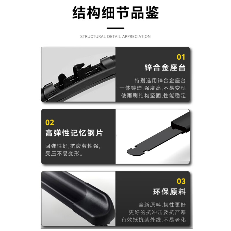 Water-Elastic Coated CleanBro Wipers Bluebird Sylphy Tiida Teana Qijun Qashqai Loulan Jinke Tuda Wipers One Pair of Front Wipers (2 Pieces) Remarks Model