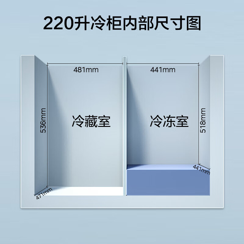 Midea 220L dual-temperature dual-box home and business dual-use freezer display cabinet ice cream cabinet large-capacity freezer fresh-keeping glass door refrigeration and freezing dual-use horizontal refrigerator BCD-220VM(E)