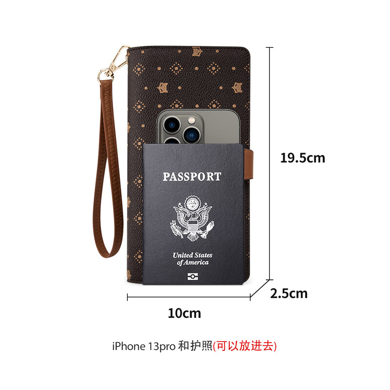 Golden Fox (FOXER) women's wallet, large capacity, long card holder, wallet holder, clutch bag, coin purse, light luxury birthday gift for girls