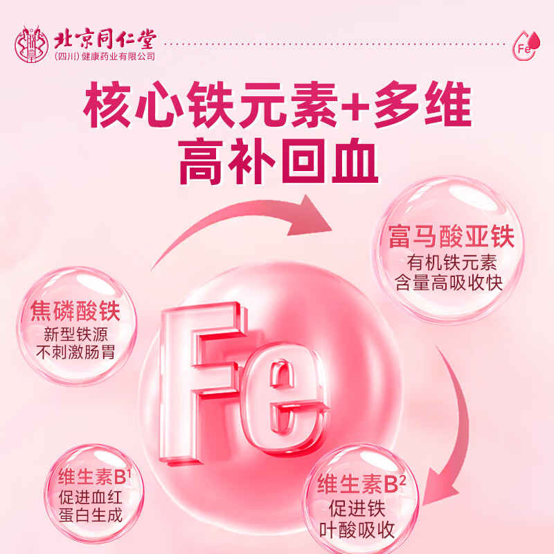 Tongrentang Zhen Huang Danggui Donkey-hide Gelatin, Codonopsis, Astragalus and Iron Tablets to replenish qi and blood for women, to replenish qi and nourish blood, improve immunity, sleep anemia