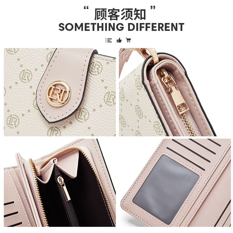 Old lady wallet large capacity long bifold card holder money note holder clutch bag coin purse birthday gift for girlfriend