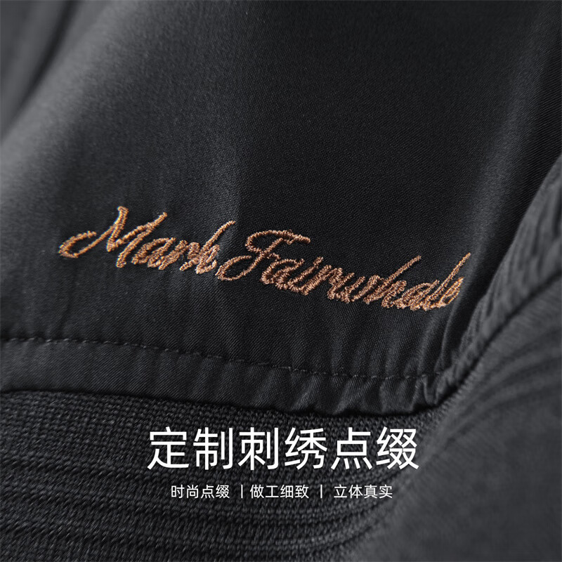 Mark Huafei Simple Baseball Collar Men's Jacket 2025 Autumn New Heavy Industry Embroidered Pilot Commuting Casual Jacket Black - Quilted Style M /170