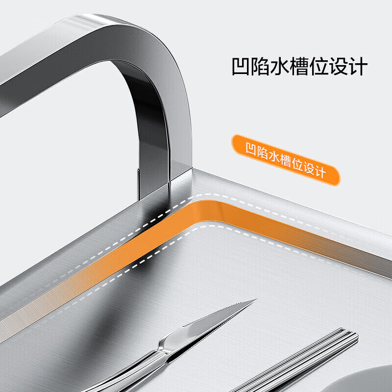 Temeiju Stainless Steel Dining Cart Three-layer Large Hand Push Cart Canteen Hotel Storage Restaurant Commercial Mobile Cart for Meal Delivery