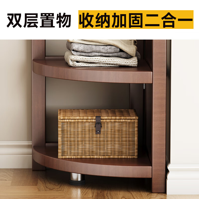 Stable solid wood corner coat rack floor-standing vertical multi-functional home living room bedroom corner coat rack WN-YZ1842H