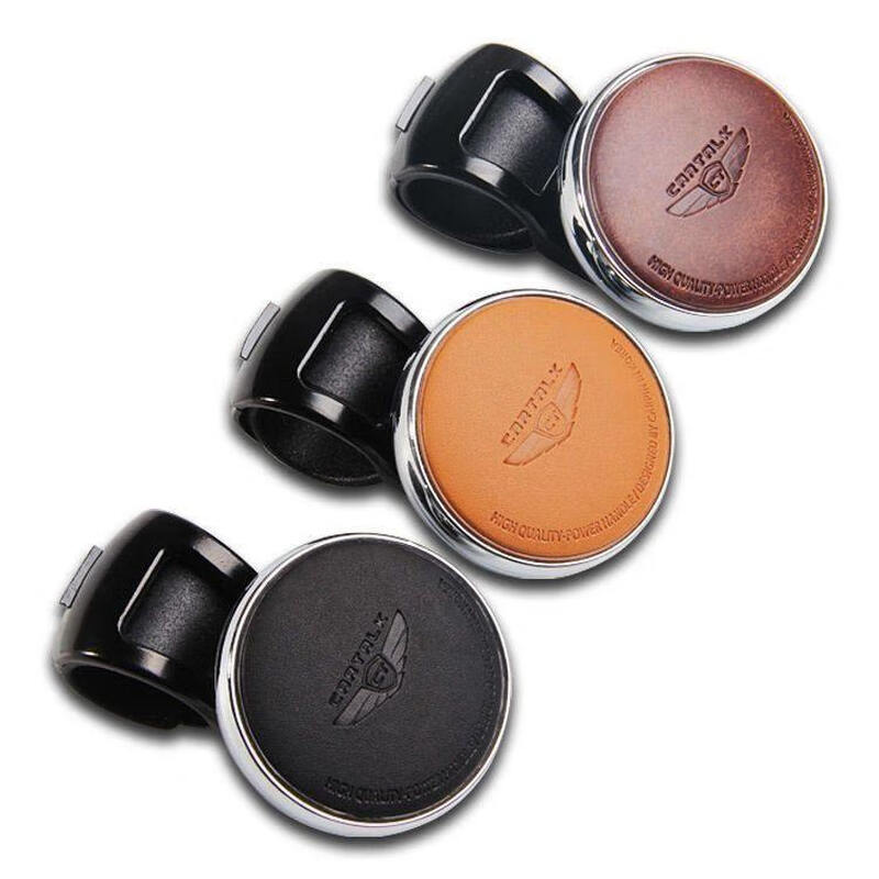 Other brands of car modified metal auxiliary car universal steering wheel power saver premium leather booster black