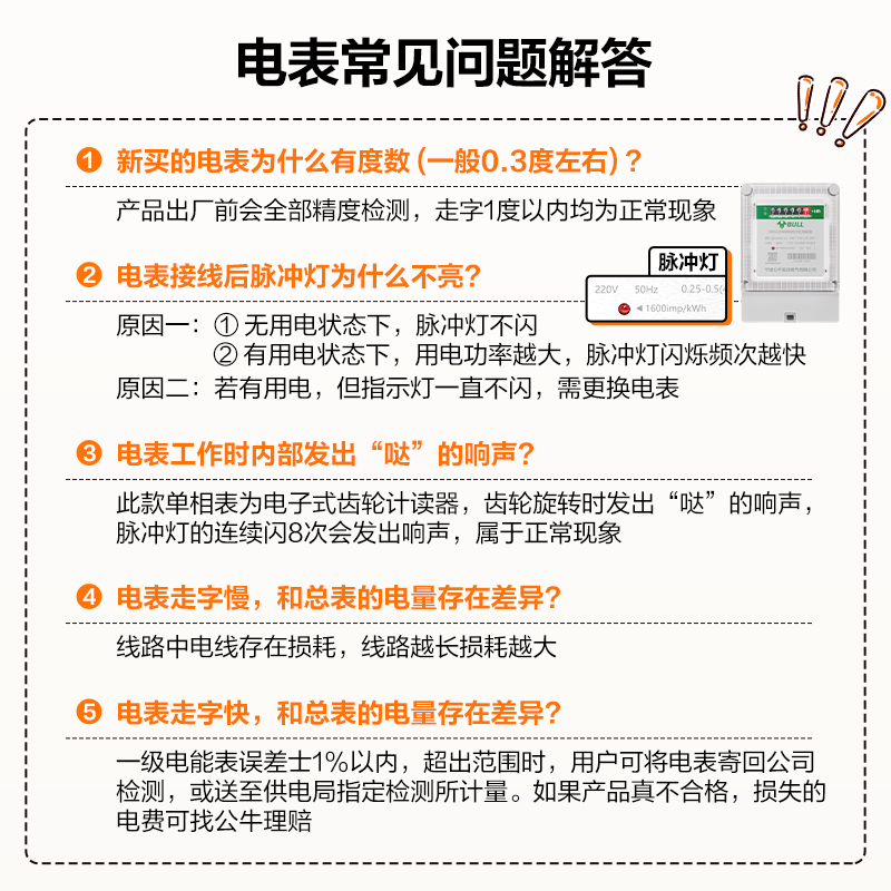 Bull electrical meter home commercial rental single-phase meter high-precision electronic energy meter DDS2295