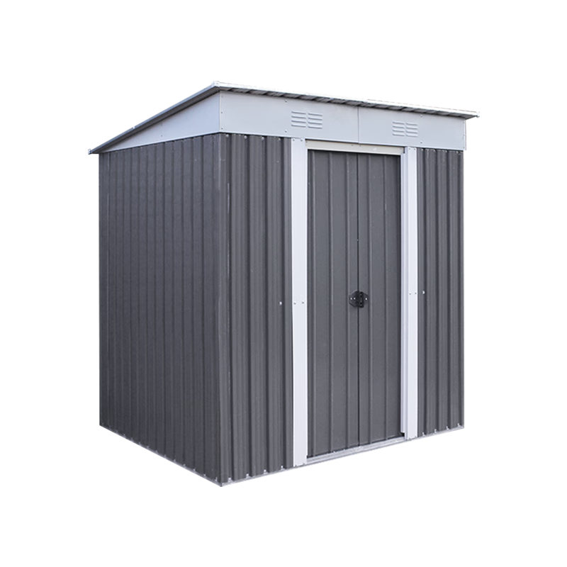 Qinchuangyuan outdoor storage room, outdoor tool room, courtyard balcony storage room, outdoor simple room, movable storage cabin, spire D style gray (installation included)