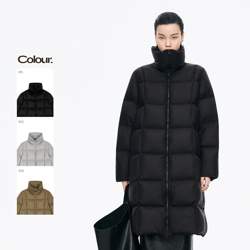 JNBY/Jiangnan Buyi 95 white goose down shopping mall same style 25 new winter down jacket A-type stand-up collar 5X0C10190 001/original black S
