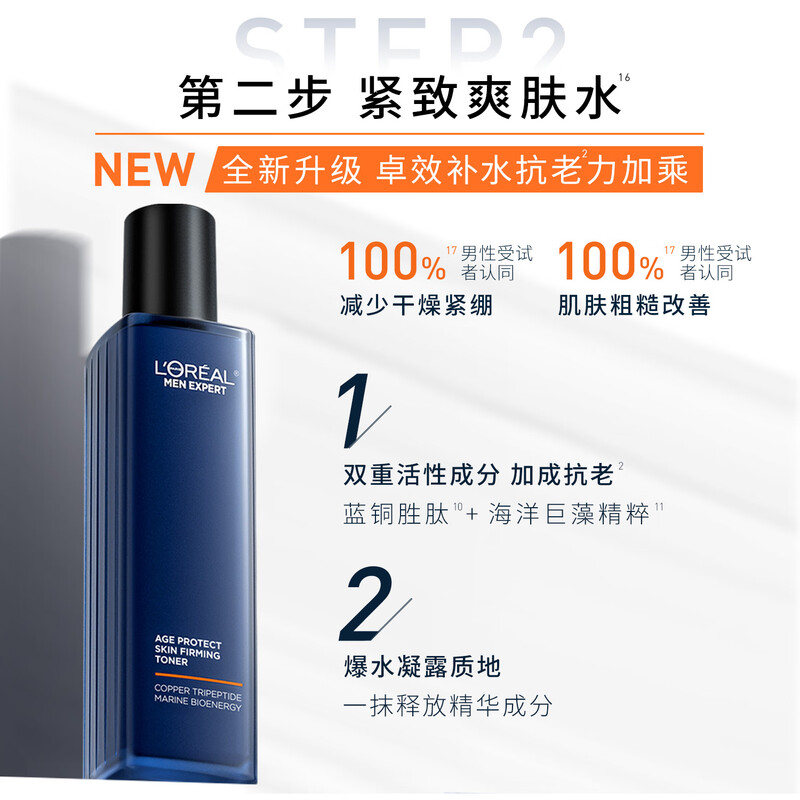 L'Oreal men's spokesperson's same youthful muscle source cleansing water emulsion cream lightening family anti-wrinkle firming skin care products