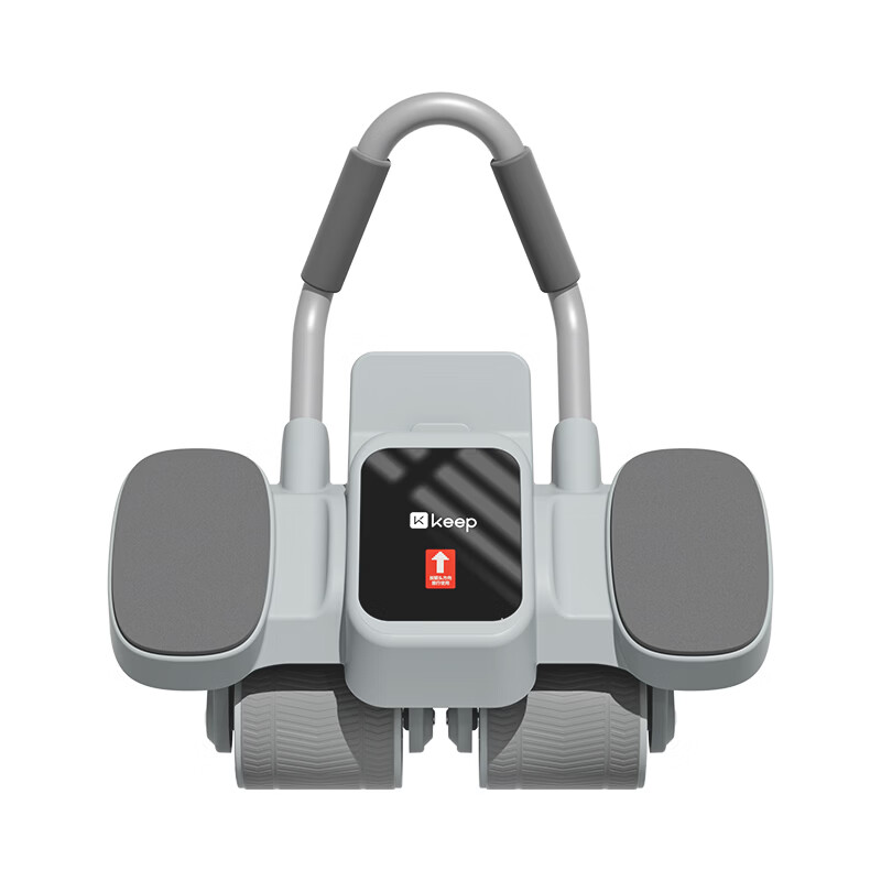 Keep Abdominal Wheel Abdominal Muscle Wheel Automatic Rebound Elbow Support Four-Wheel Belt Assisted Professional Fitness Equipment Home Glacier Gray