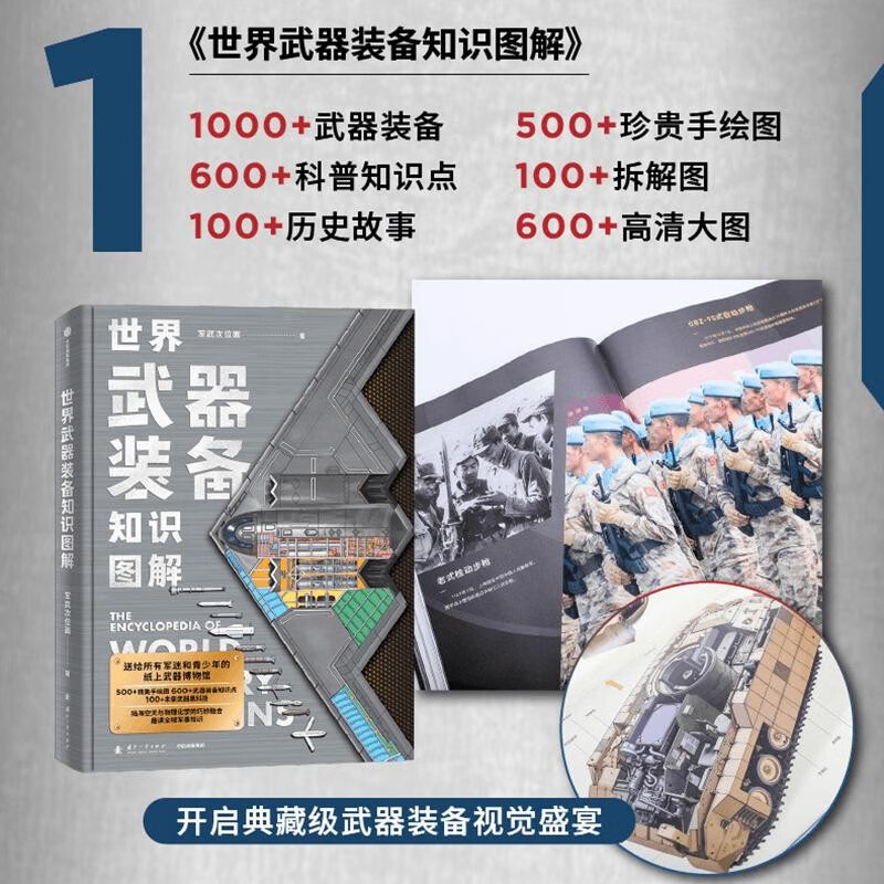 Genuine authorized collection-grade Fujian ship model + calendar + stickers + knowledge cards World weapons and equipment knowledge illustration gift box Great power weapons Three-dimensional military science popularization National Defense Education Museum Patriotic education science popularization illustrated book Must-have for military fans New Year's gifts for children and friends Military sub-dimension CITIC Publishing House