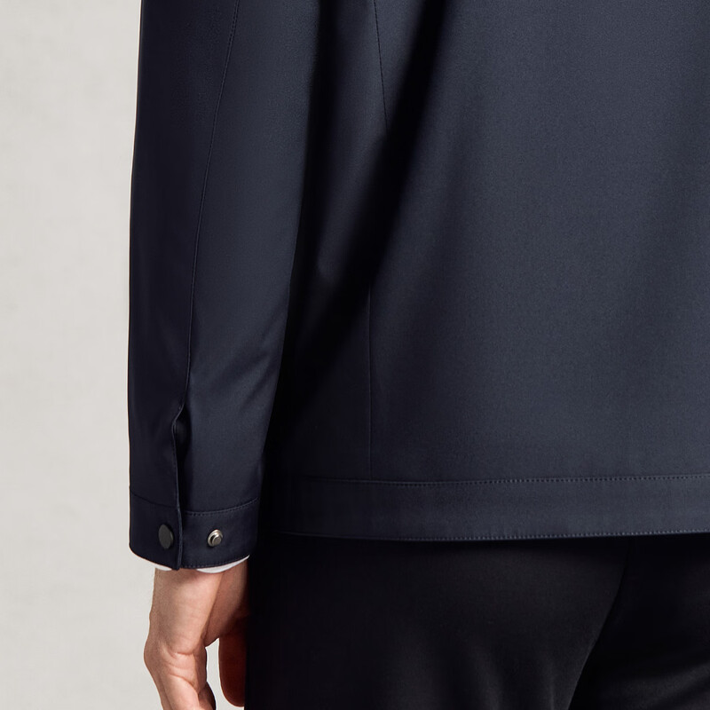 Loz skin-friendly and easy-care classic business casual stand-collar jacket capable and stylish short spring and autumn executive jacket for men