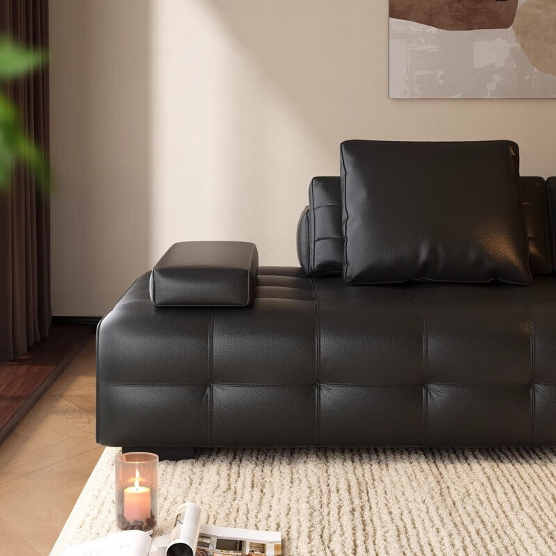 Sanskrit genuine Lawrence leather sofa living room villa large first layer cowhide sofa living room 2025 new style