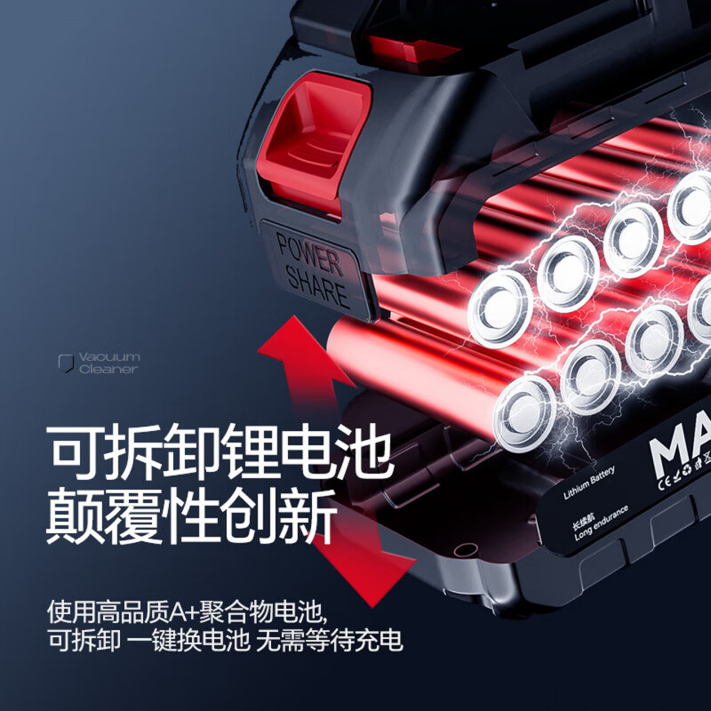 QCSK German car vacuum cleaner car home wireless charging high suction blowing and suction dual-use handheld high-power lithium battery top with 42000pa suction pure copper permanent magnet 10C large battery luxury 62000pa pure Tong permanent magnet model-10C dual battery