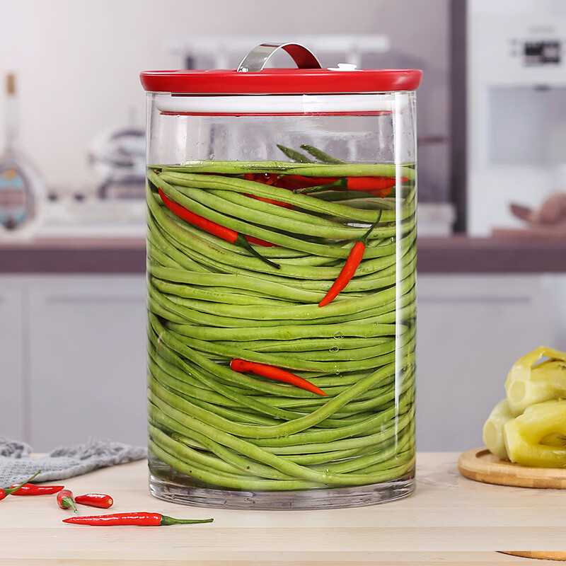 Lan Yingyuan kimchi glass jar Laba garlic sealed jar kimchi jar 10 catties pickled sauerkraut special container pickled sauerkraut bucket 21 liters Chinese style with stone single bottle