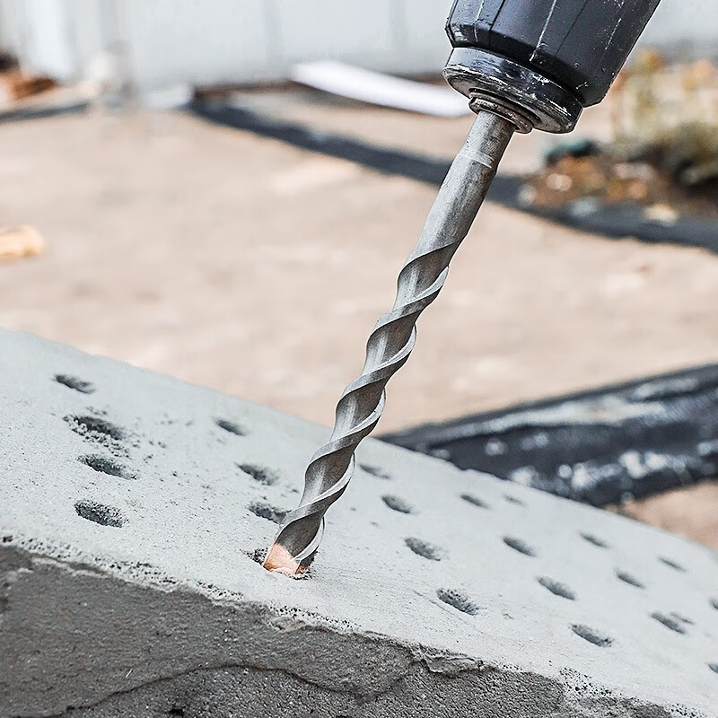 Niuxiang electric hammer drill bit through wall concrete drill bit tungsten steel extended square shank round shank impact slotting drill bit tungsten steel drill bit square shank 6*110