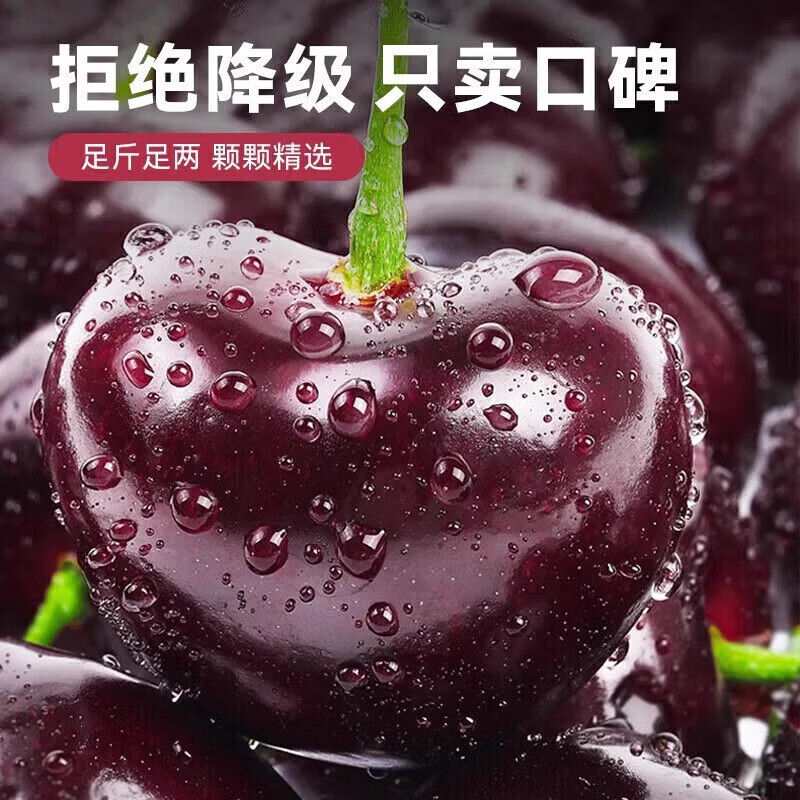 Jingyu Chilean cherries JD/SF - next-day delivery to many places Cherry 3j4j grade cherry fruit New Year gift box 5 pounds (net weight) Premium gift box Gift recommendation Black Diamond grade Super Fruit King 4JD Single fruit 32-34mm