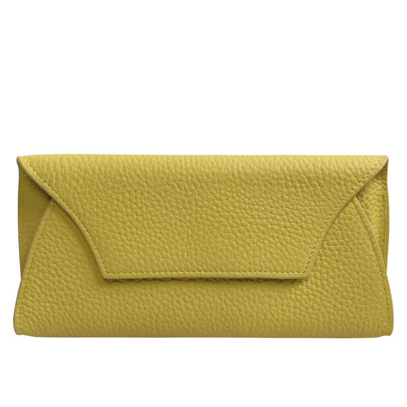 OTHER/Other genuine leather ultra-thin simple long version wallet for women 2024 new versatile pure cowhide wallet for mobile phone clutch khaki first layer cowhide