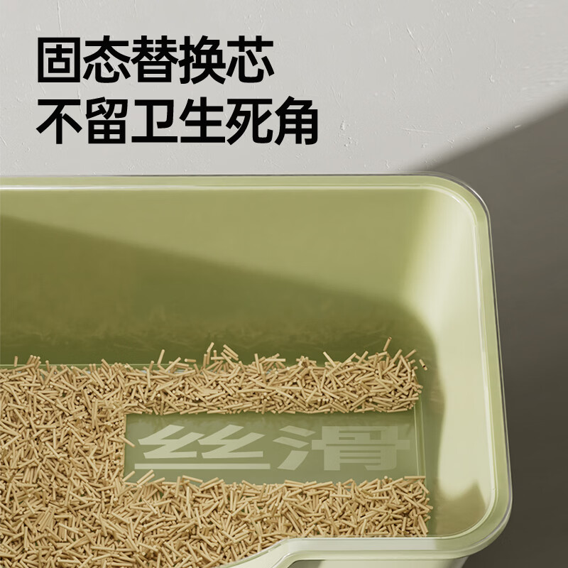 Muhuan lazy cat litter box replaceable core disposable cover anti-splash and anti-odor disposable semi-enclosed extra large cat litter box toilet