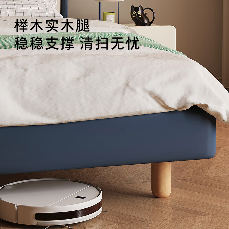 KUKA Cream Style Solid Wood Teenage Bed for Boys and Girls 9211 Xiaodailan 1.5m+ Sleep Full Growth Mat