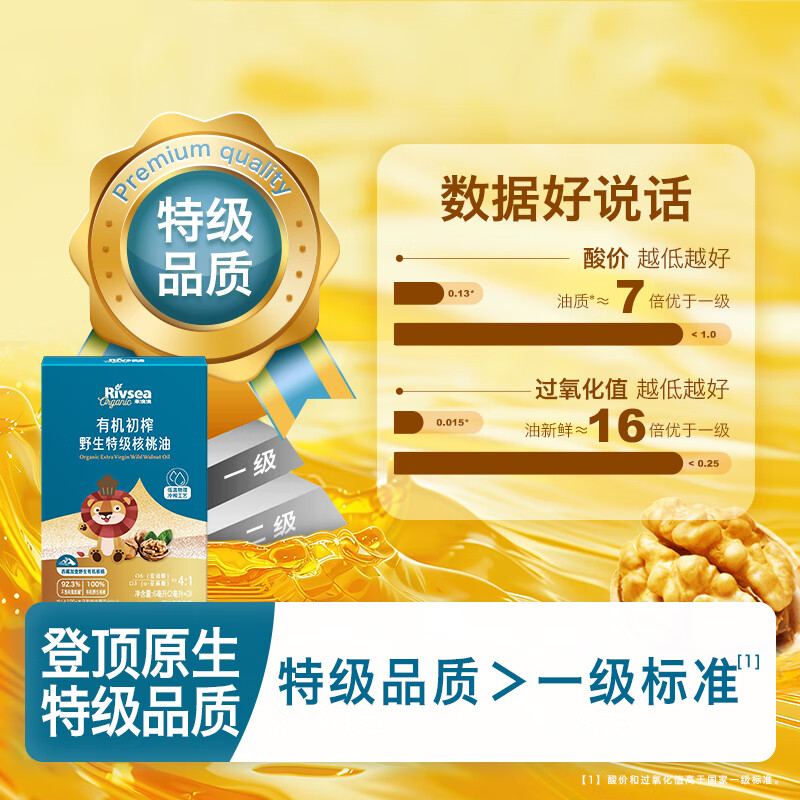 Heyangyang organic virgin extra-grade walnut oil 6ml baby food supplement with hot stir-fried and cold cooking oil taster pack