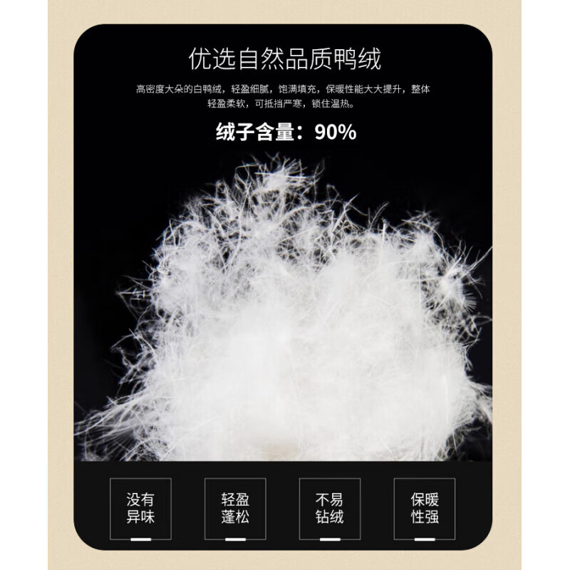 Mark Huafei Men's Leather Down Jacket Winter 90 White Duck Down American Retro Workwear Jacket Men's PU Leather and Velvet Motorcycle Jacket Brown XL 150-170 Jin