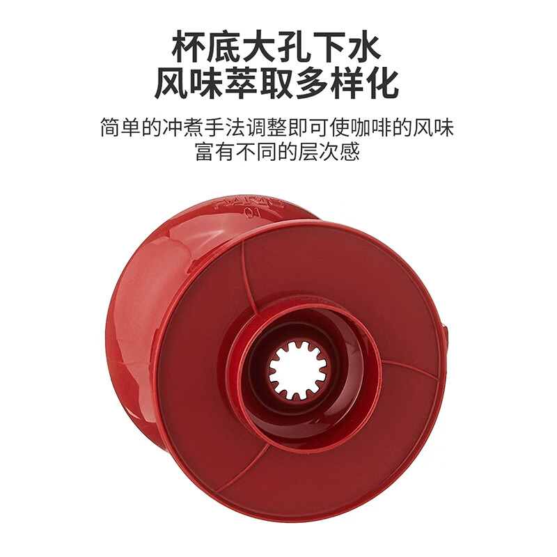 HARIOV60 filter bowl 01 red resin material VDR-01-R