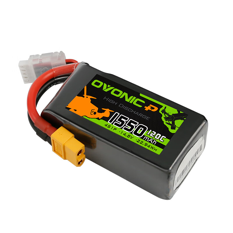 OVONIC European brand 1550mAh 120C 4S 14.8V XT60 5-inch racing flower flight training drone drone FPV battery