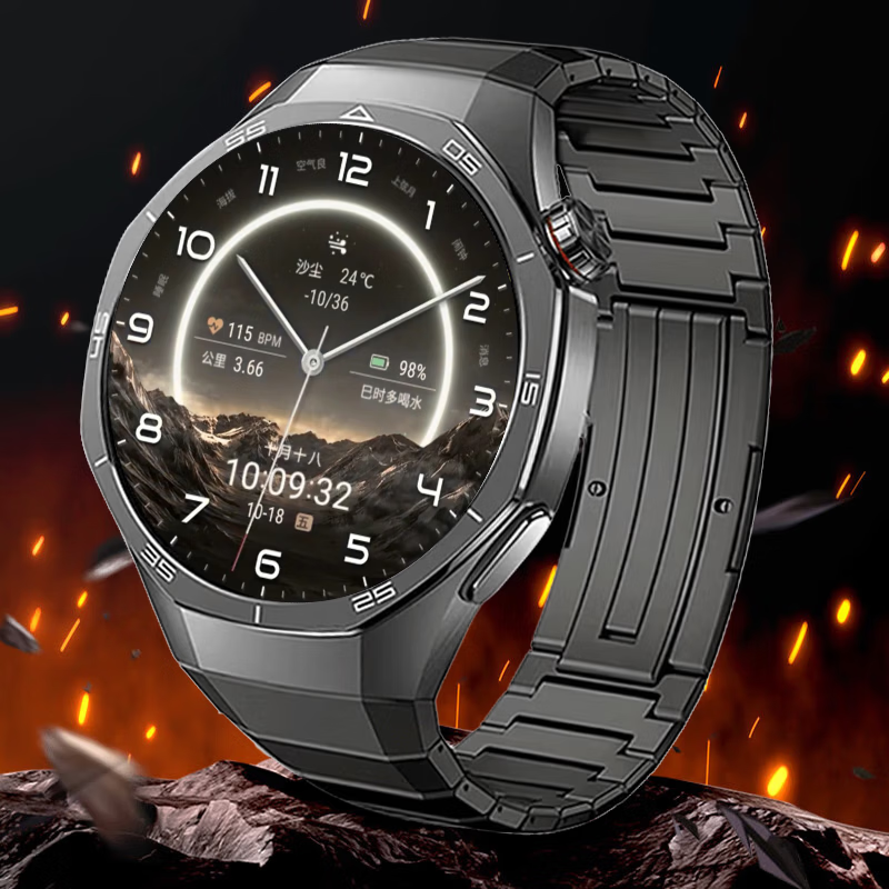 Huawei (HUAWEI) high-end flagship Huawei watch WATCH GT6 Pro smart watch health detection cycling sports WeChat call phone men's business new birthday gift exclusive high-definition GT6pro obsidian black + titanium empty black titanium strap