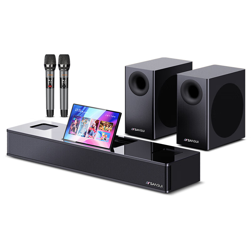 SANSUI DV-95T home KTV audio set TV karaoke all-in-one sound wall panoramic sound theater with karaoke machine singing karaoke video speaker smart Bluetooth living room