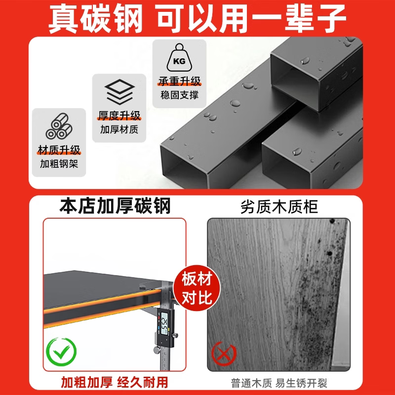 Wing Fantasy Microwave Storage Cabinet Cabinet Floor-Standing Storage Cabinet Kitchen Storage Rack Extra Thick Bold Weight 50 Jin Extra Thick Materials List Top Refuse to Cut Corners and Quality