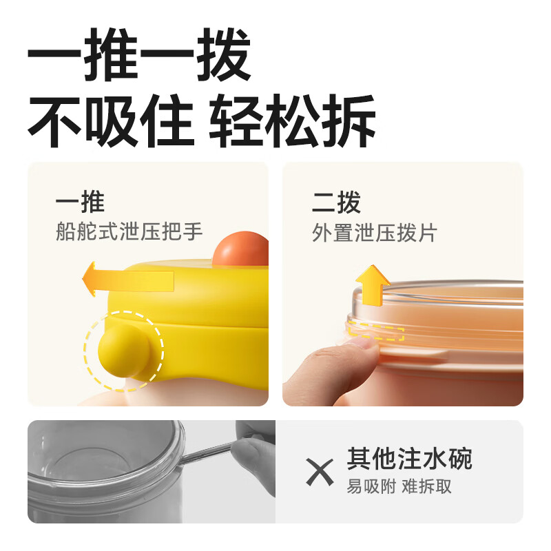 Royal Pet Baby Water Insulated PPSU Non-staple Food Bowl for Rice Noodles Special Constant Temperature Bowl Stainless Steel Tableware Set Riese Orange PPSU Liner - Non-staple Food Period