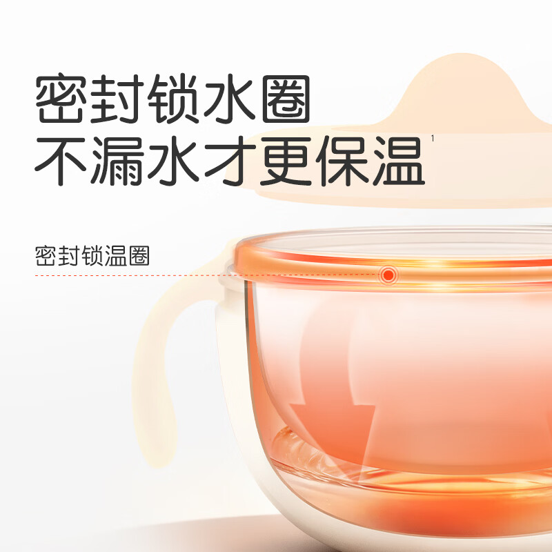Shixi baby food bowl, children's water-filled thermos bowl, suction cup bowl, 316L stainless steel inner bowl tableware