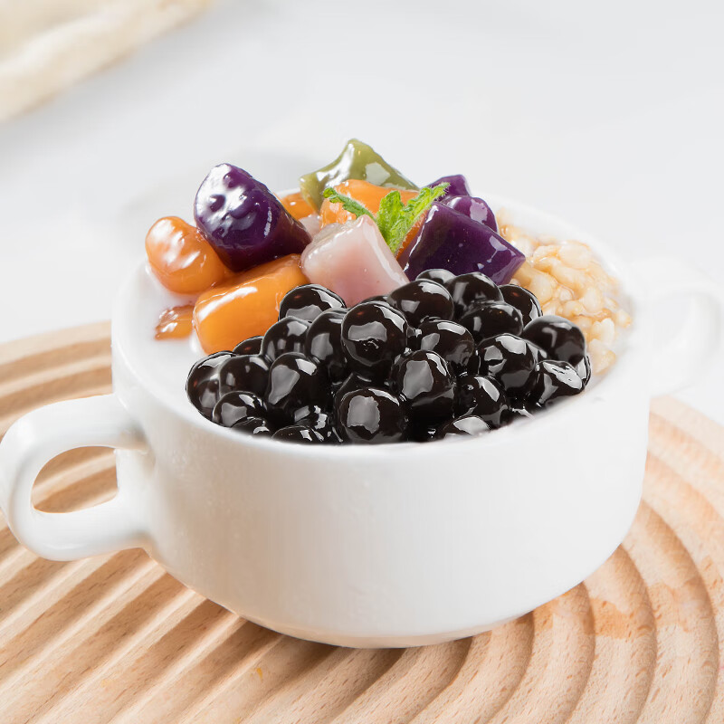 Guangxi Premium Regular Black Pearl Rice Balls 1kg Boba Brown Sugar Boiled Pearl Beans Pearl Milk Tea Shop Ingredients Special Ingredients