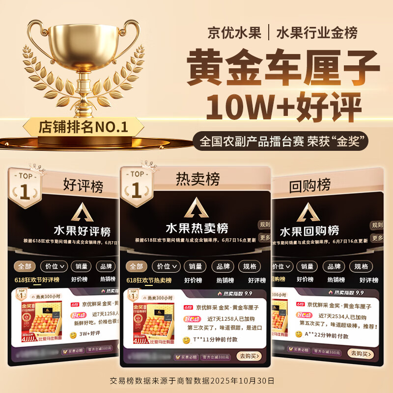 Uncle Sam's Golden Cherries 4J level, next-day delivery to multiple locations. Rainier Gold Cherries New Year's Fruit Gift Box, 2kg (net weight). Gift recommendation - 80% selection. High-end gift box. Gold Diamond level. Luxury and satisfaction. 3J level. Big Mac 30-32mm*