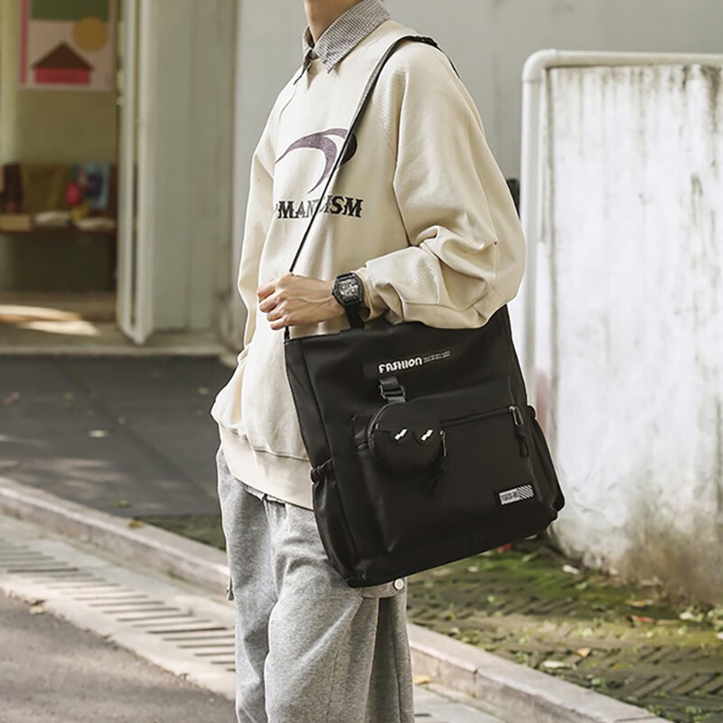 VICTORIATOURIST school bag for middle and high school students, large-capacity tutoring bag, good-looking lightweight crossbody bag, tutoring bag, book carrying student tote bag