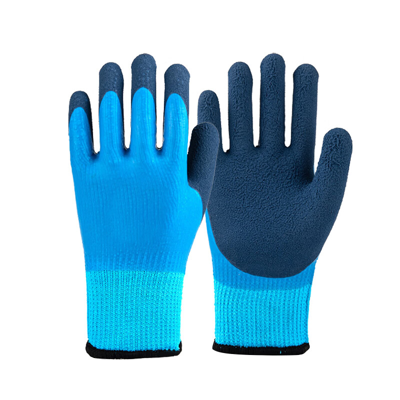 Yigongding anti-freeze gloves, winter waterproof, cold-proof, wear-resistant, anti-slip, velvet cold storage, low temperature resistant outdoor labor protection work warm gloves, 5 pairs HP04058