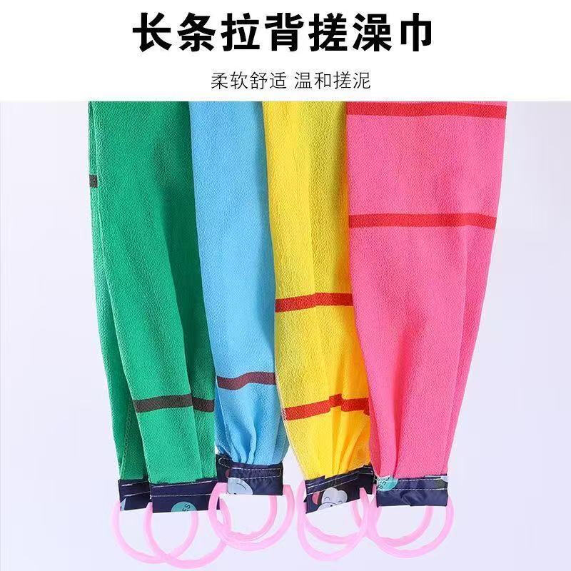 Extra coarse sand scrub long strip bath towel double-sided strong decontamination back rub bath rub mud remove dust bath rub towel dark green extra coarse sand 105 cm