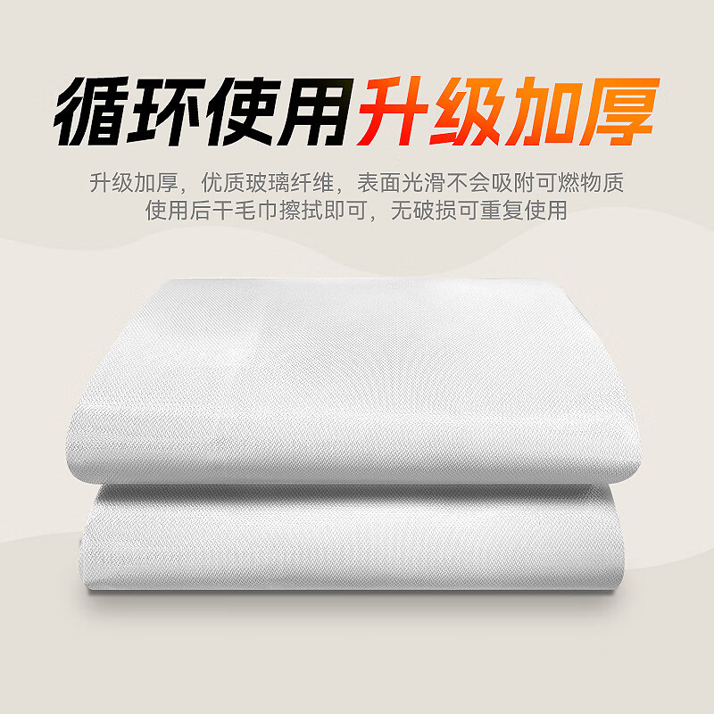 Flame Warrior Fire Blanket 1.5M Fire Blanket + Free Glove Hook Upgraded and Thickened